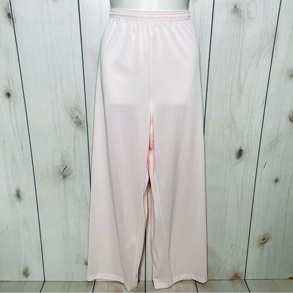 Vintage Vanity Fair Pink Silky Pajama 3 Pc Set  Robe Top Pants EXC - Picture 10 of 12